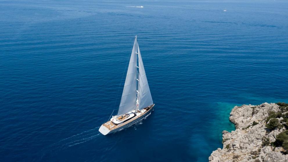 Aerial view of the luxury motorsailer All about u 2 image 2