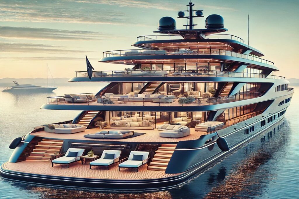 Superluxusyachten mit luxuriösen Annehmlichkeiten und großzügigen Decks – die perfekte Wahl für VIP-Erlebnisse auf dem Wasser