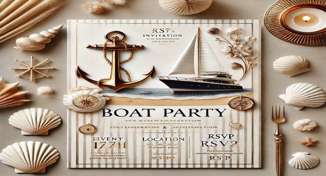 Create the ideal boat invitation with essential details. Learn what to include for a stylish and informative invite that sets the tone for your event