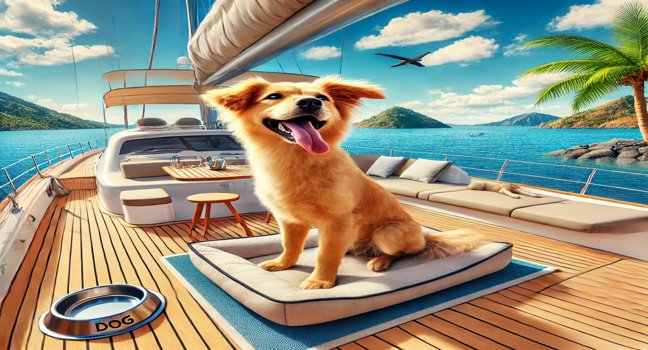 Urlaub mit Hund auf einer Yacht