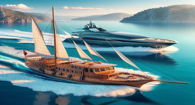 iscover the differences between a traditional gulet and a modern motor yacht, from design and ambiance to speed and amenities for a unique cruising experience