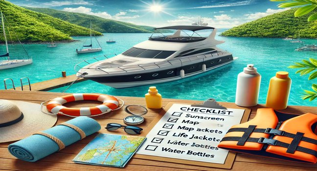 Vorbereitung auf den Bootsurlaub: Checkliste mit Essentials wie Sonnencreme, Karten und Schwimmwesten