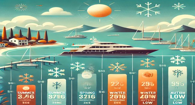 Wie ändern sich die Preise für Yachtcharter je nach Saison? Übersicht zu Hoch-, Zwischen- und Nebensaison