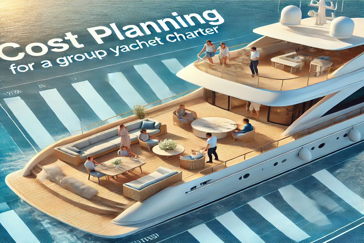 Eine Freundesgruppe genießt die Zeit auf einer Yacht auf klarem Wasser – ideal für die Budgetplanung einer Gruppen-Yachtcharter