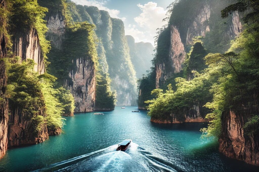 Discover the thrill of exploring remote, secluded places only accessible by boat, navigating breathtaking waterways surrounded by cliffs and pristine nature