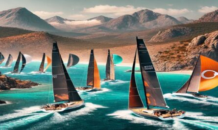 Experience the thrill of sail racing in Turkey's best locations. Sailboats with vibrant sails compete along scenic Turkish coastlines, perfect for sail racing enthusiasts