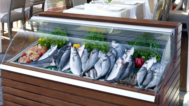 Marmaris Restaurant – frischer Fisch direkt aus der Ägäis Frischer Fisch in einem Restaurant in Marmaris Türkei