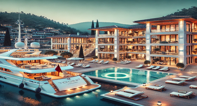 Das Yacht Classic Hotel in Fethiye besticht durch luxuriöse Ausstattung, eine moderne Yacht vor Ort und eine mediterrane Küstenlage