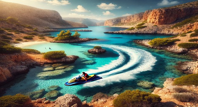 Explore hidden coves and stunning routes on your personal watercraft