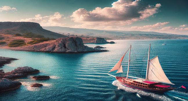 Discover the beauty of Rhodes with a sailing boat rental. Glide through calm waters and enjoy the island's stunning coastline