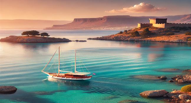 Rent a boat in Rhodes to explore clear blue waters, stunning cliffs, and enjoy an unforgettable adventure