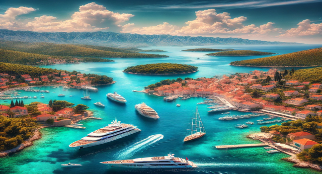 Entdecken Sie die besten Regionen für Ihren Yachtcharter in Kroatien: Türkisfarbene Gewässer, luxuriöse Yachten und historische Küstenstädte