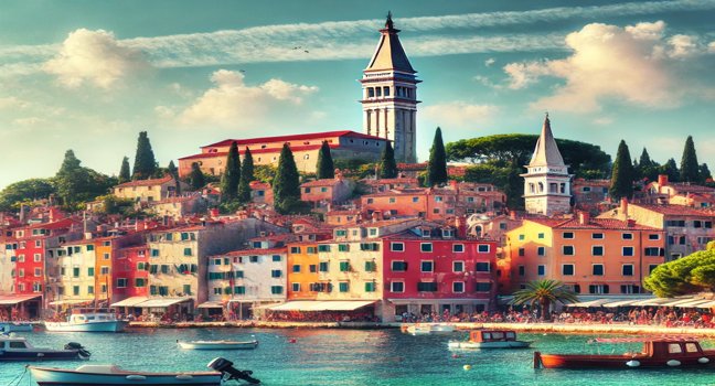 Rovinj in Kroatien, mit seiner charmanten Altstadt, bunten Häusern und dem historischen Hafen