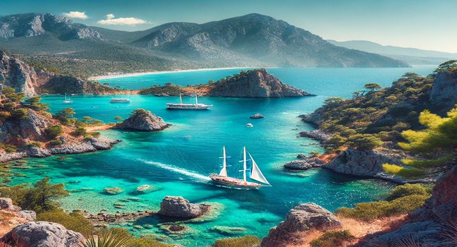 Bodrum beim Segeln Türkei - Historische Festungen, moderne Marinas und türkisfarbenes Wasser erwarten dich an der türkischen Küste