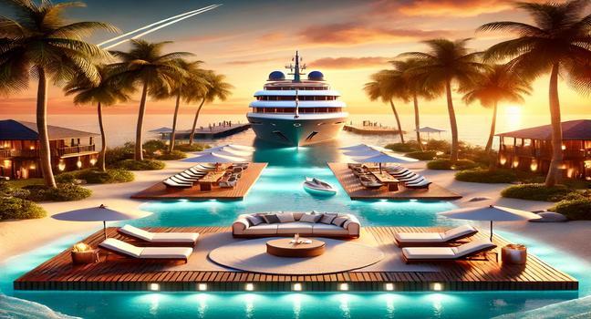 Experience the elegance of a Dream Yacht Charter getaway, featuring a serene beachfront resort, luxurious amenities, and breathtaking sunset views—without any yachts in sight