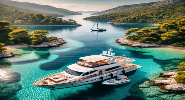 Relax on a luxury yacht in Croatia’s hidden bays, surrounded by stunning nature and clear waters