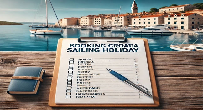 A professional checklist for booking a Croatia sailing holiday, ensuring a seamless and enjoyable experience