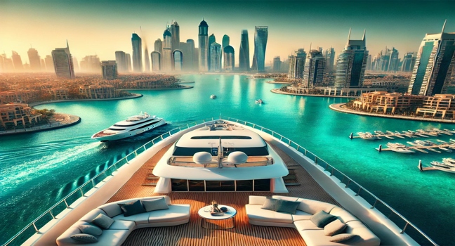 Discover top destinations in Dubai to explore with a yacht rental, featuring stunning skyline views