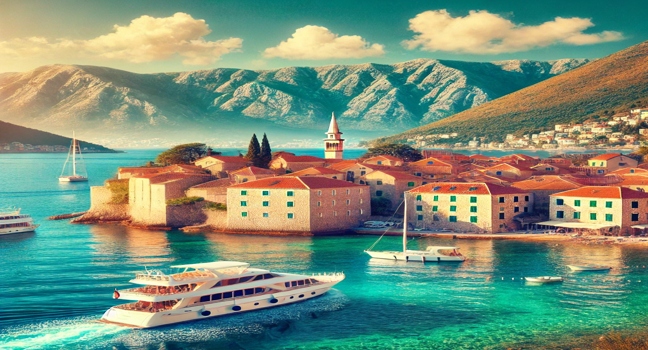 Discover Budva's best coastal spots to explore by yacht with scenic views