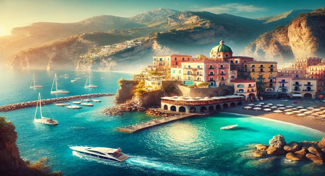 Experience boat rentals in Sorrento, Italy, with stunning coastal views and Mediterranean charm