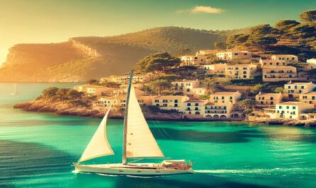 A scenic coastal view in Mallorca, ideal for sailing yacht charters with clear waters and lush hills