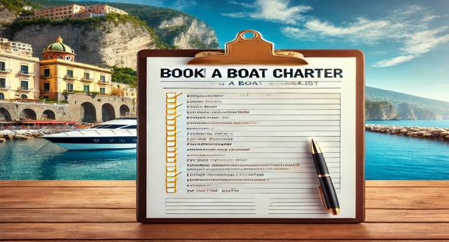 A professional guide with essential tips for booking a boat charter in Sorrento, Italy