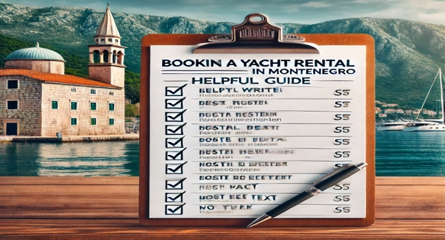 A detailed guide with tips for booking a yacht rental in Montenegro