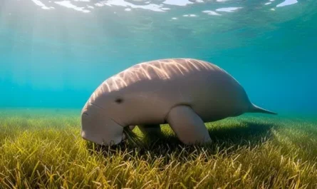 Seekuh grast auf einer Seegraswiese im Ozean – wichtiger Lebensraum und Kohlenstoffspeicher