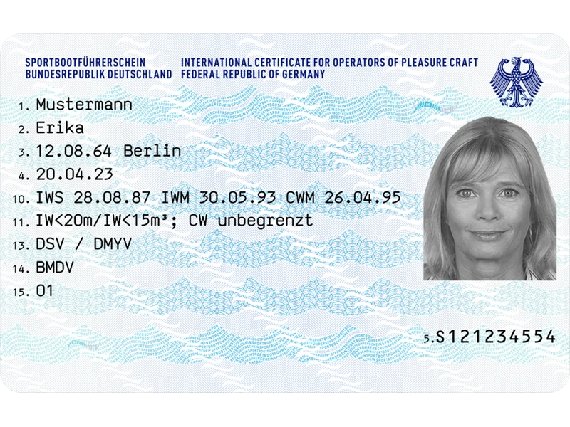 Sportbootführerschein See der Bundesrepublik Deutschland mit internationaler Anerkennung