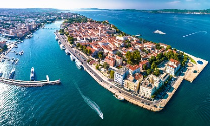Picturesque island of Vis Waterfront, Dalmatia, Croatia