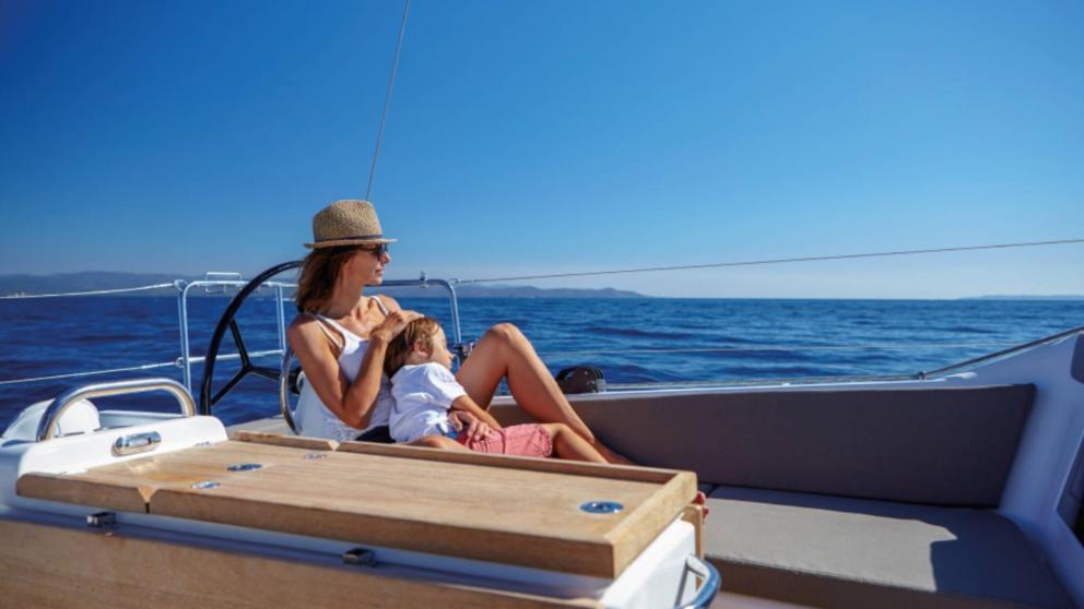 Holidays with children on the Sky Asya yacht in the open sea