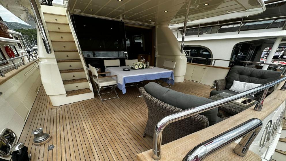 Large aft deck of luxury motor yacht Boram image 1