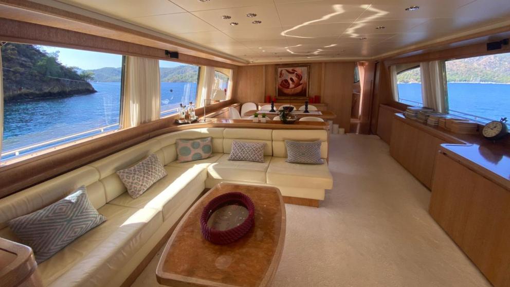 1st saloon view of the luxury motor yacht Boram