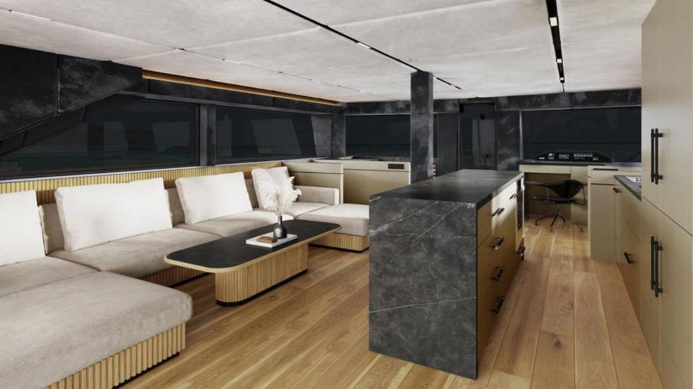 Luxury catamaran Moonlight's saloon area image 1