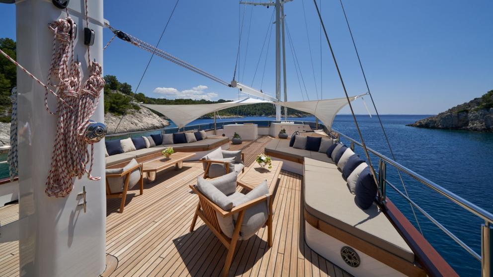 Flybridge area of the luxury sailing yacht MarAllure image 1