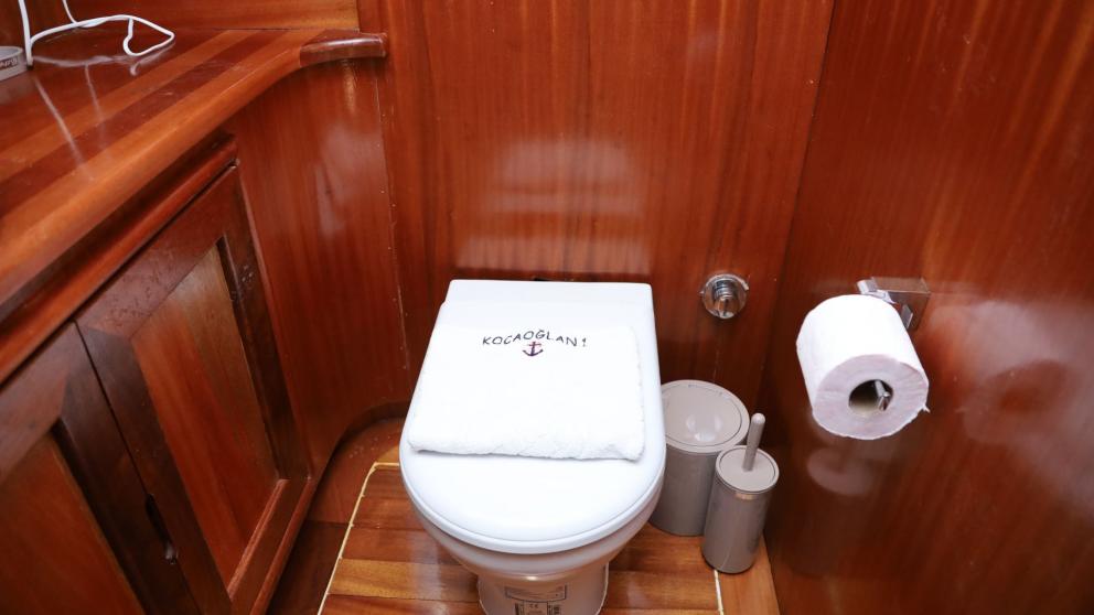Compact bathroom on a yacht.