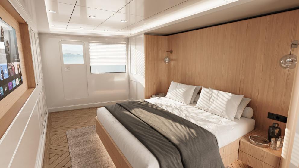 Luxury guest cabin of the motor yacht Illusion ll picture 2