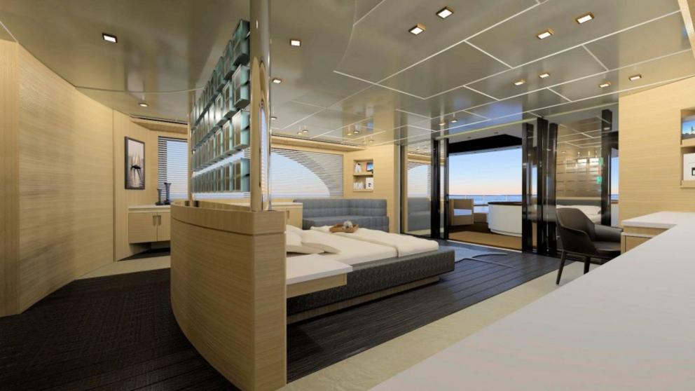 Luxury double cabin of motor yacht Princess Melda picture 2