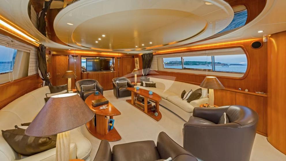Spacious saloon of luxury motor yacht Illya F picture 2