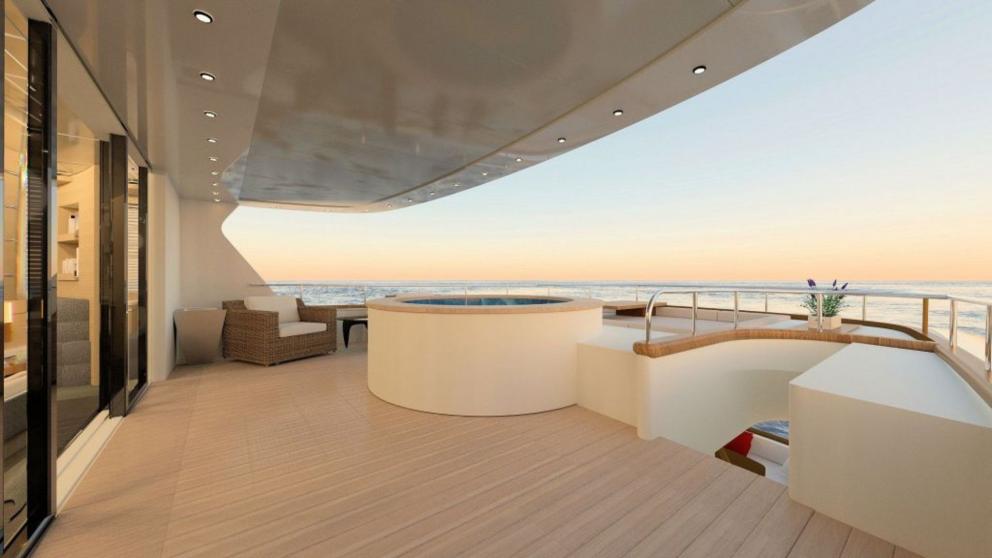 Jacuzzi on the luxury motor yacht Princess Melda picture 2