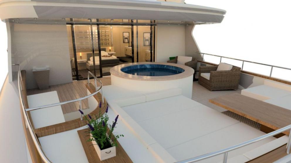 Jacuzzi on the luxury motor yacht Princess Melda picture 3