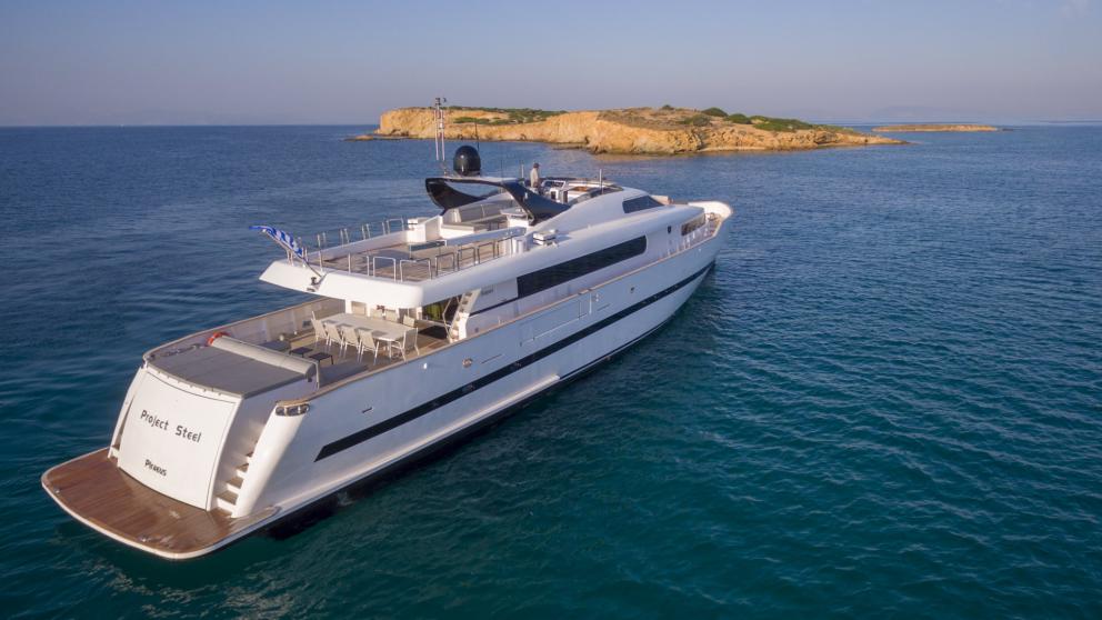 Elegance and spaciousness of Project Steel, perfect for unforgettable yacht charter experiences.