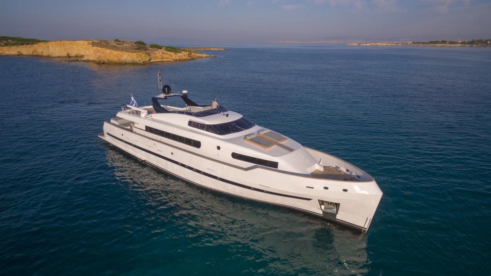 Charter the elegant motor yacht Project Steel with 5 cabins and space for 10 people.