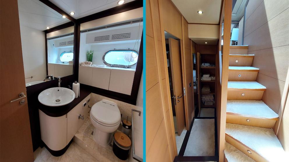 Motor yacht My Way twin cabin bathroom