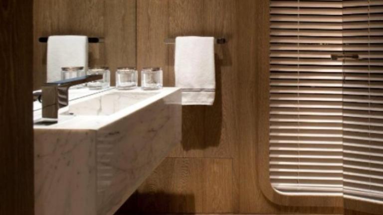 Stylish bathroom on a yacht