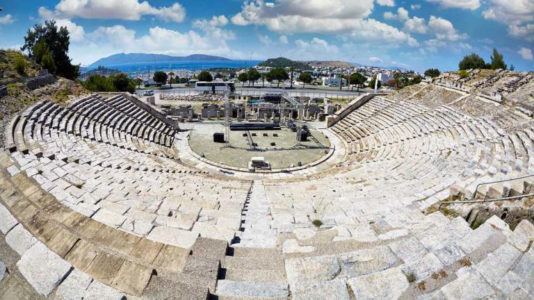 Bodrum has many historical buildings such as the ancient theater.