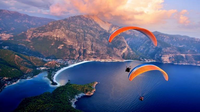 Fethiye is one of the best places for paragliding.