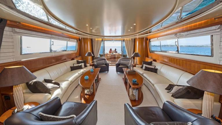 Spacious saloon of luxury motor yacht Illya F picture 1