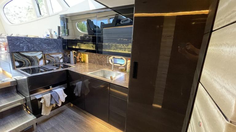 The spacious galley of the luxury motor yacht Fundamental image 2