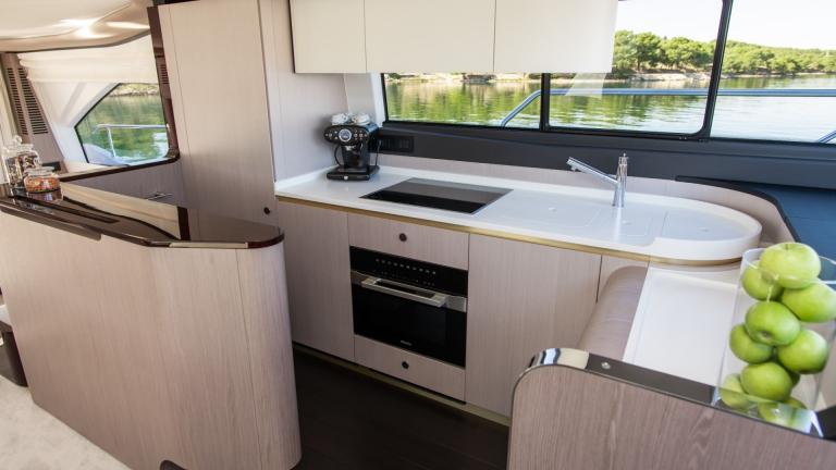 The luxury kitchen of the motor yacht Alibaba